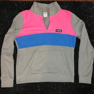 VS PINK gray zip up hoodie